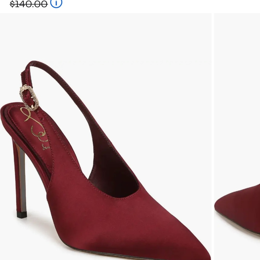 Sam Edelman Deep Red Slingback Heels